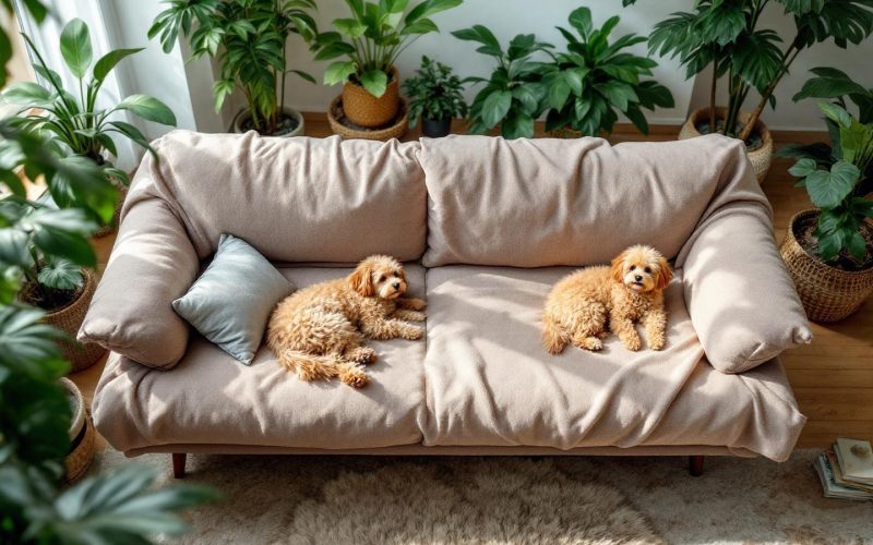 Comment nettoyer un canapé en tissu et éliminer les poils d&rsquo;animaux : nos astuces efficaces